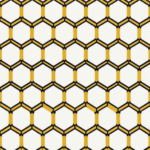 yellow and black honey comb pattern